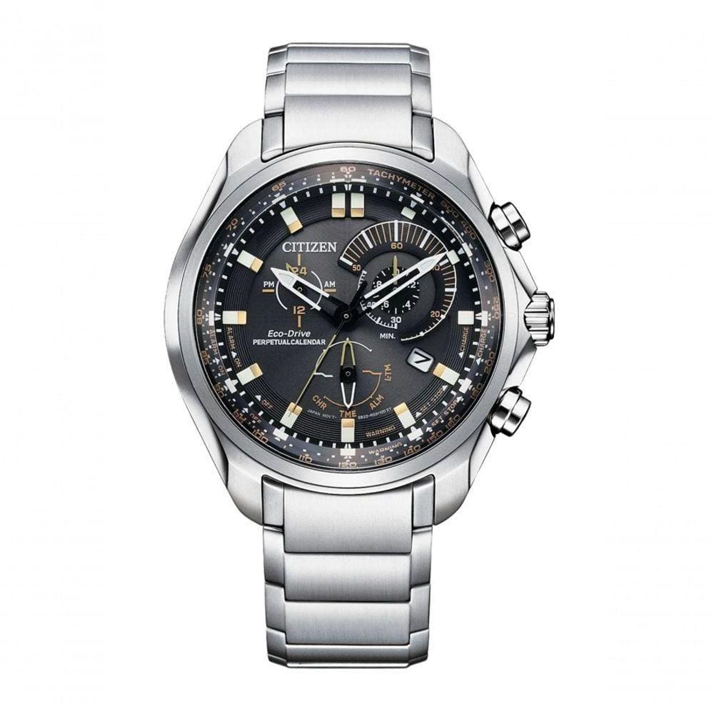 Relógio Citizen Eco-drive Perpetual Alarm Sport Preto Bl5600-53e