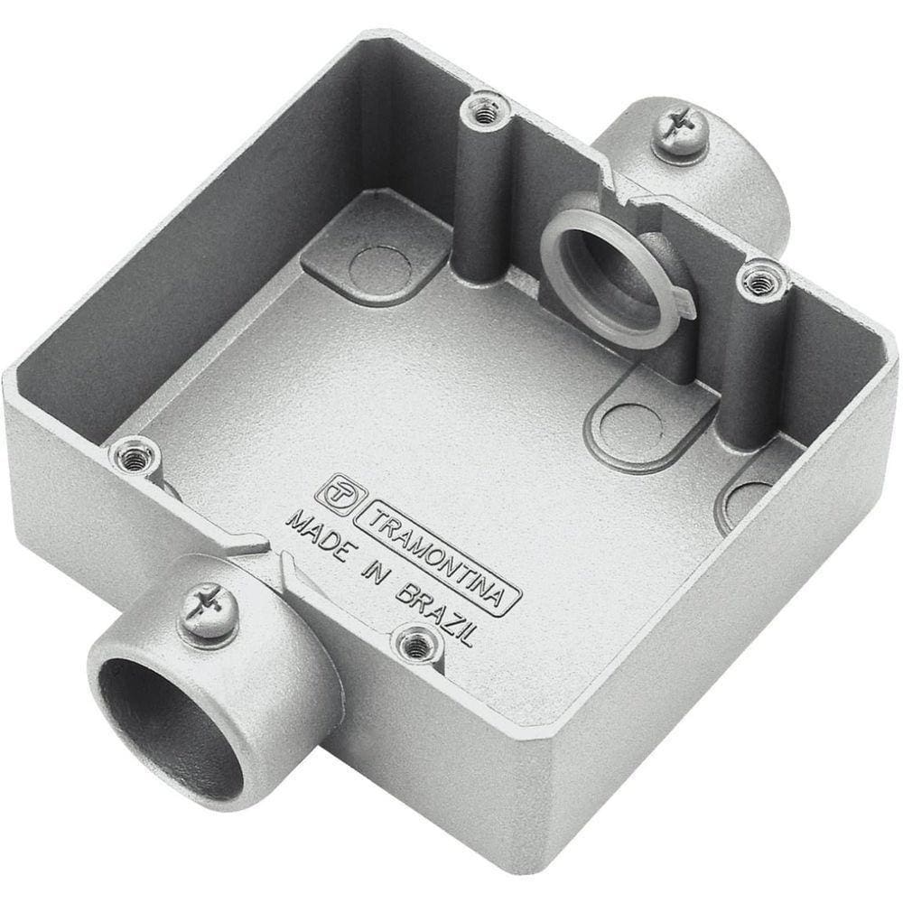 Condulete Duplo 3/4 Polegada Tipo \"cd\" - Sem Tampa / Rosca Bsp / Sem Pintura Tramontina