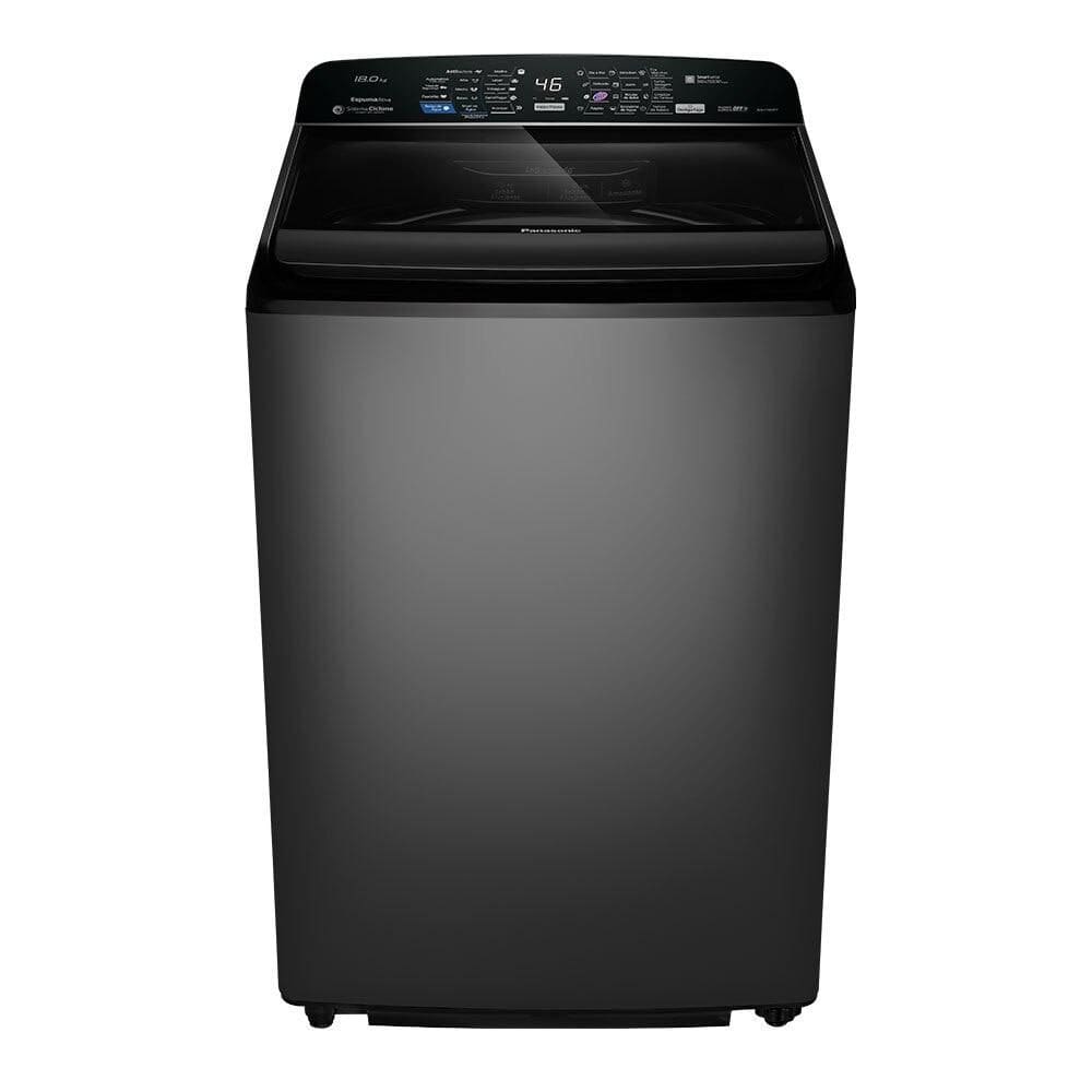 Lavadora de Roupas Panasonic 18Kg Antibacteria Titânio Na-F180P7T 110V