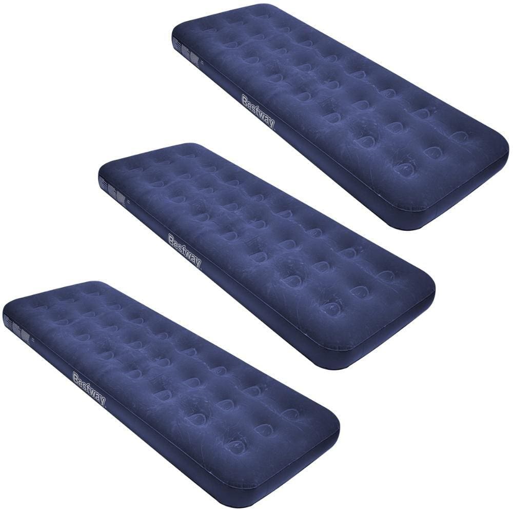 3x Colchao para Acampamento Bestway Azul Vinil até 150kg