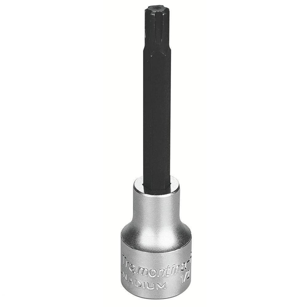 Soquete Longo Em Aço Cromo Vanádio Ponta Ribe 8 Mm - Encaixe 1/2” Tramontina