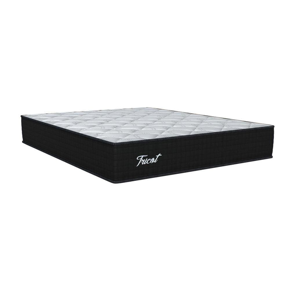 Colchão Tricot Eurotop King Size Molas Molas ensacadas Ensacadas 28x193x203cm Orthoflex Preto/Branco