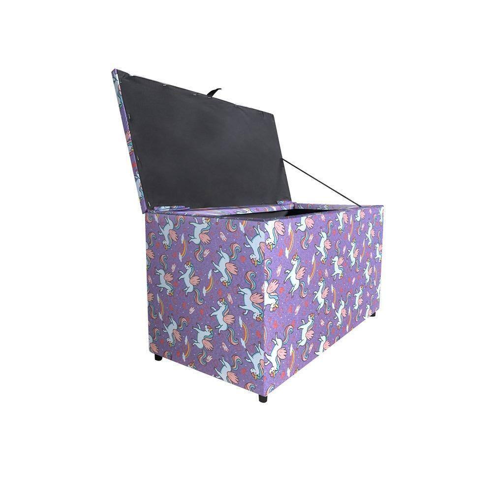 Baú Puff Caixa Organizadora Jacquard - 35x50x30cm