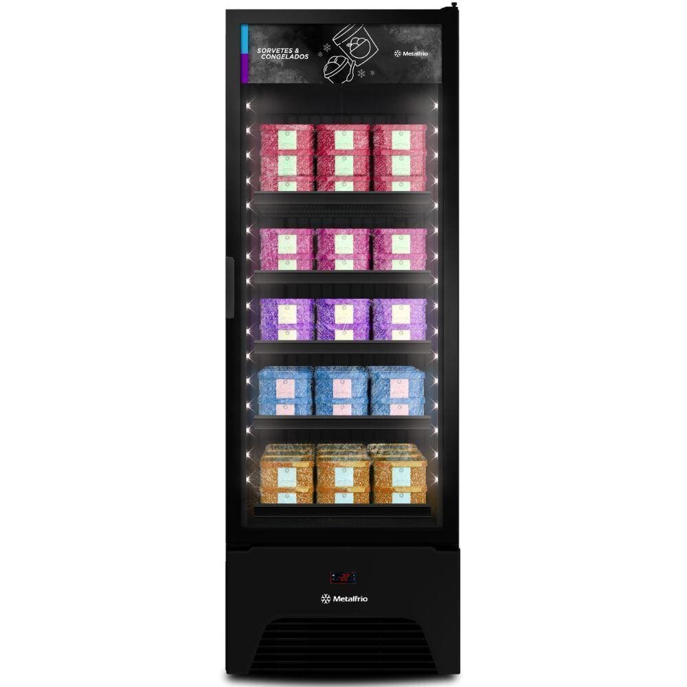 Freezer Expositor Frost Free Optima All Black VF50 Metalfrio