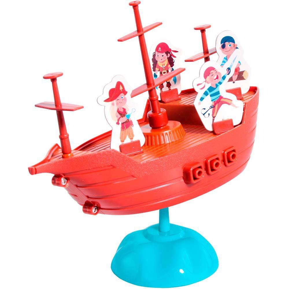 Jogo de Mesa Equilibrio Balanço Criança Não deixa o Pirata Cair Polibrinq
