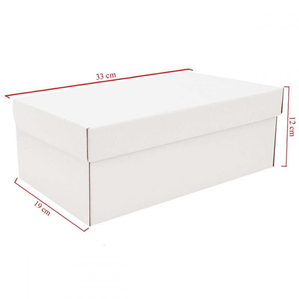 Caixa De Papelão Para Calçados Efeito Fosco 20 Un Embalagens 33cm x 19cm x 12cm