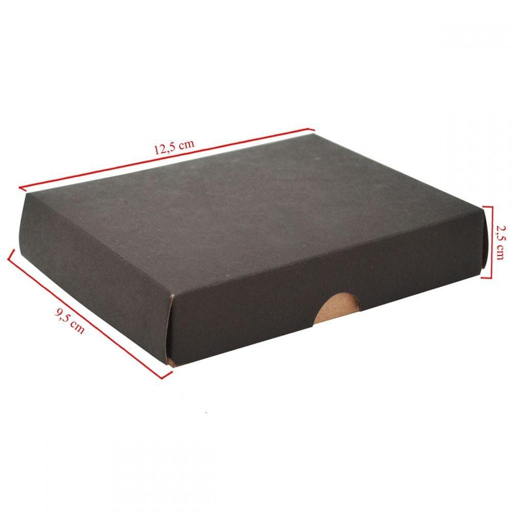 Caixa De Papelão Kraft Com 10 Unidades Embalagens 12.5cm x 9.5cm x 2.5cm
