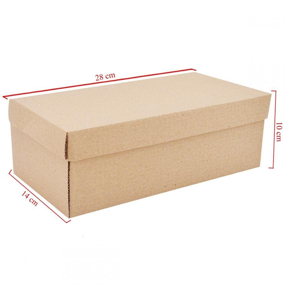 Caixa De Papelão Para Calçado Com 50 Unidades Embalagens 28cm x 14cm x 10cm