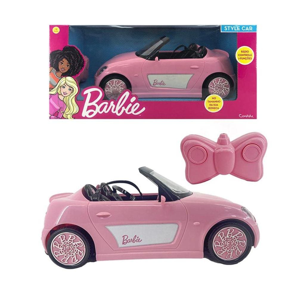 Boneca Barbie Com Carro Fiat 500