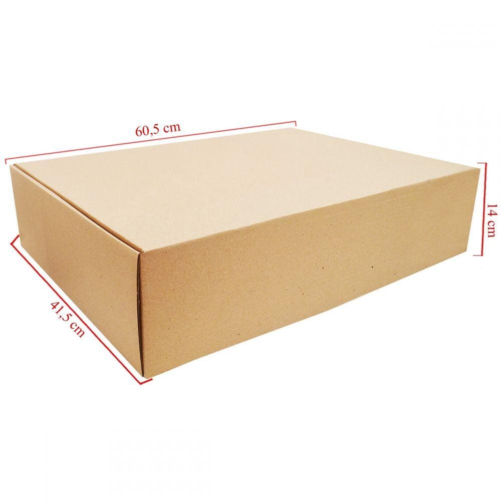 Caixa Básica De Papelão Com 10 Unidades Embalagens 60.5cm x 41.5cm x 14cm