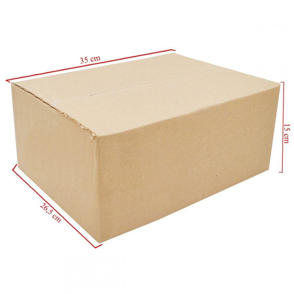 Caixa De Papelão Ideal Para Correio 50 Unidades Embalagens 35cm x 26.5cm x 15cm