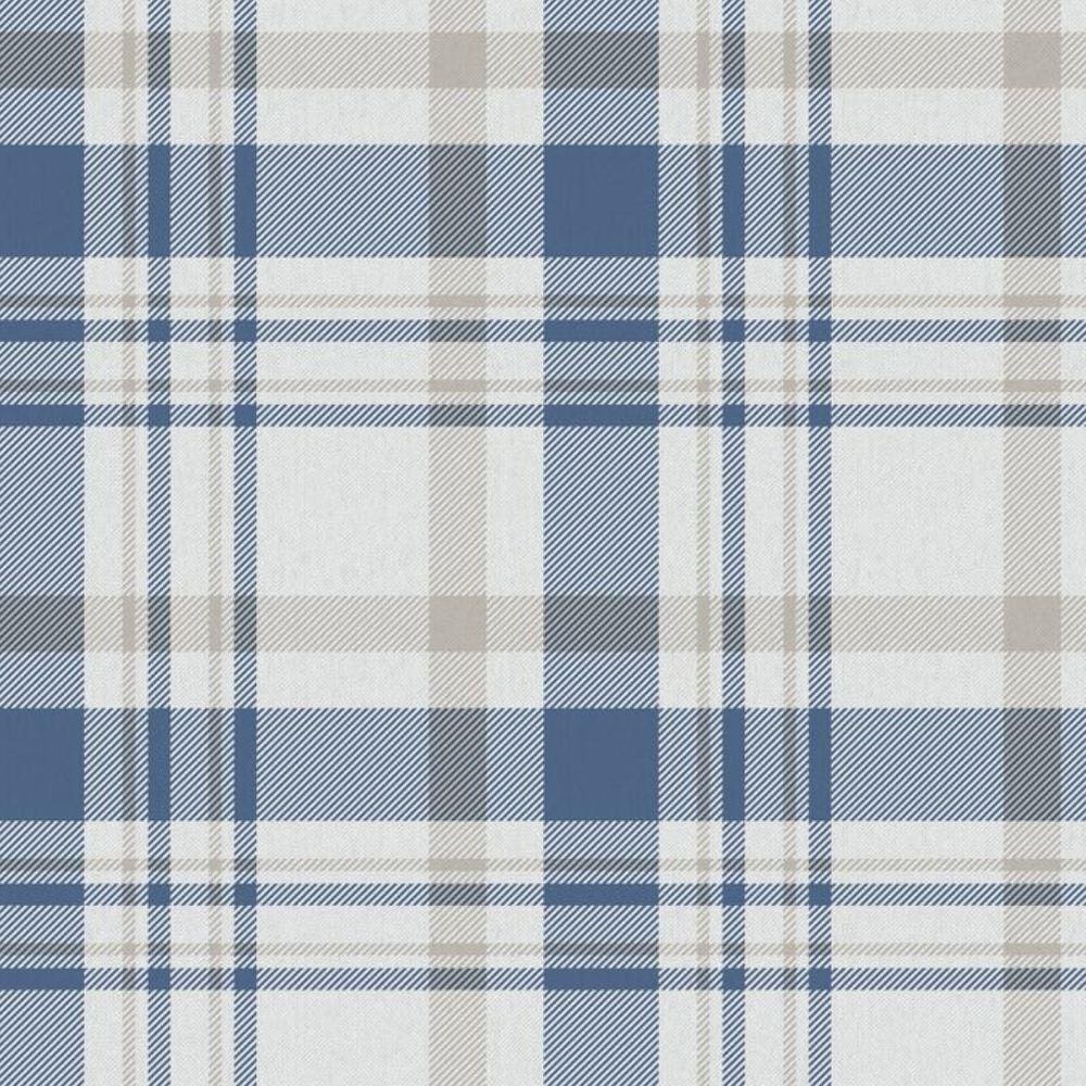 Papel de Parede Hana Xadrez Azul 1906-2