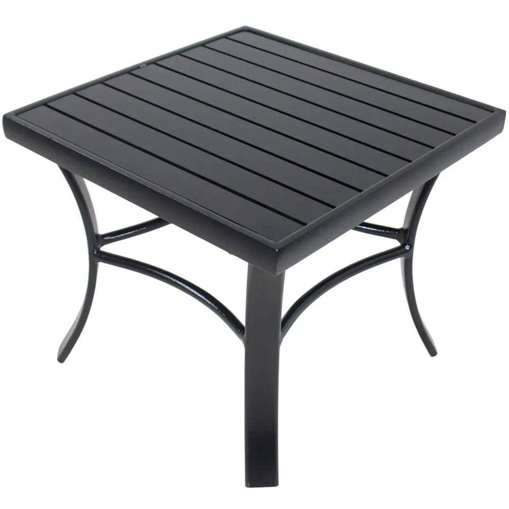 Mesa de Centro Garden com Tampo Ripado em Alumínio para Cozinha, Edícula e Piscina Trama