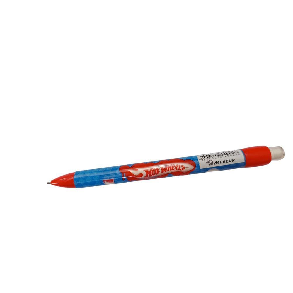 Lapiseira 0,7mm Recarregável Retrátil com Borracha Hot Wheels Mercur