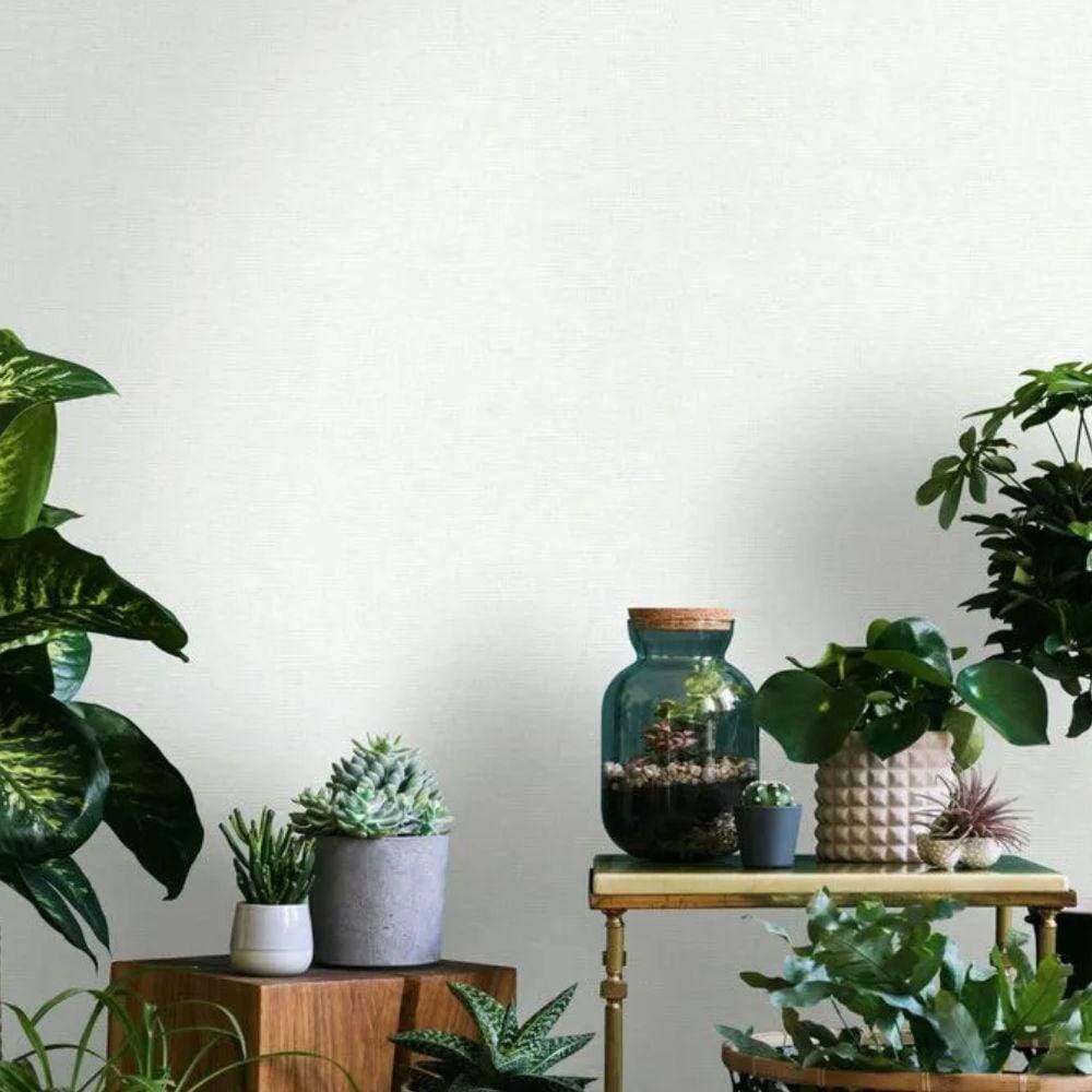 Papel de Parede Jackie Aspecto Têxtil Branco 6820-10