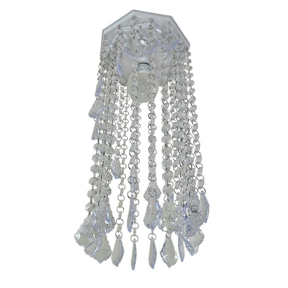 Lustre de Cristal em Acrílico 40cm - Design Moderno