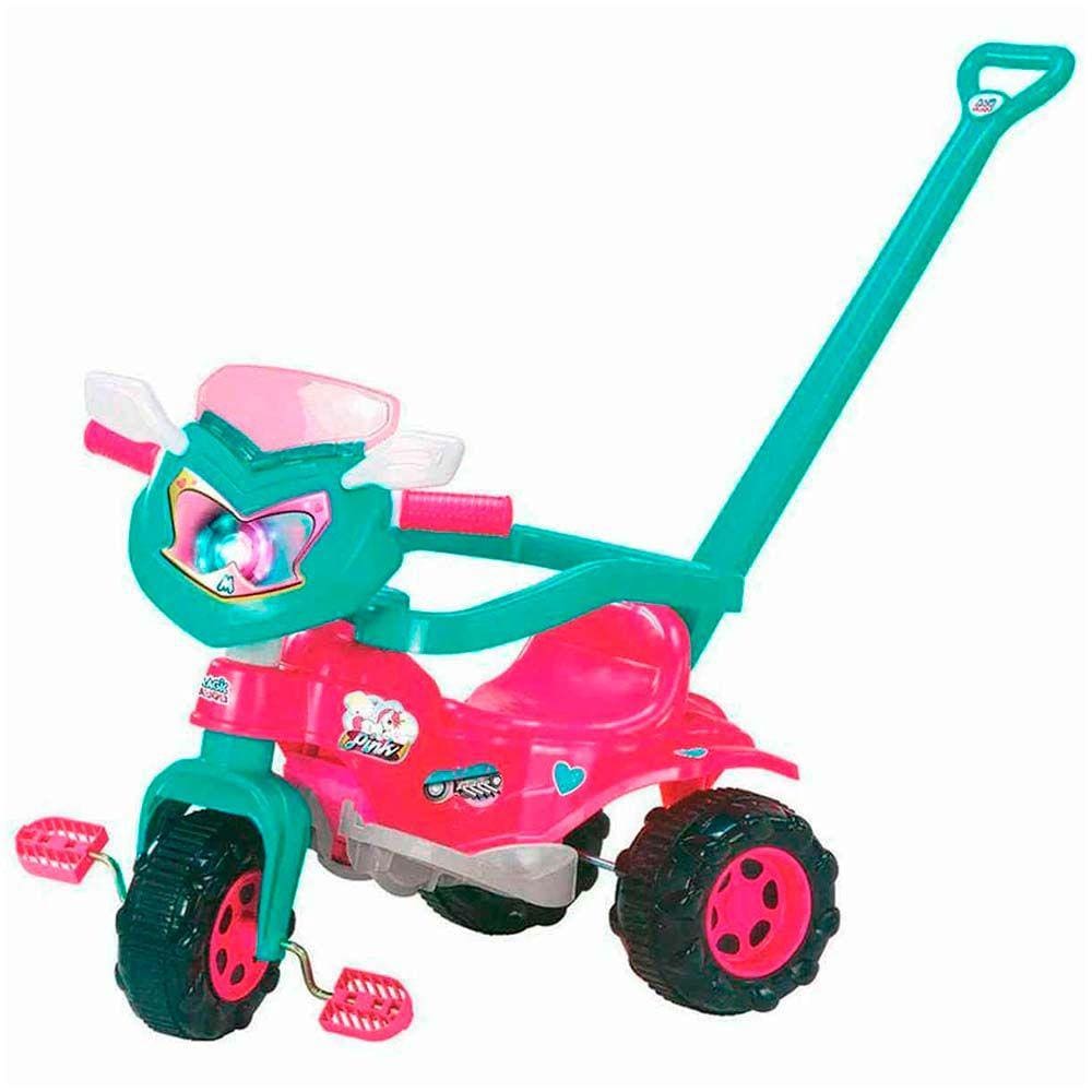 Triciclo Motoca Infantil Butterfly Rosa Magic Toys Sem Luz