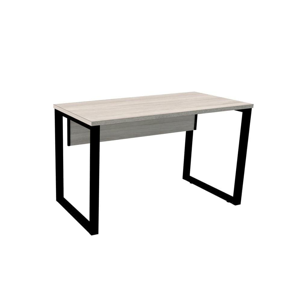Mesa de Escritório Pé Tubular PE25 em MDP 170 x 70 cm Cor Nogueira CasaBlanca e Base Preta