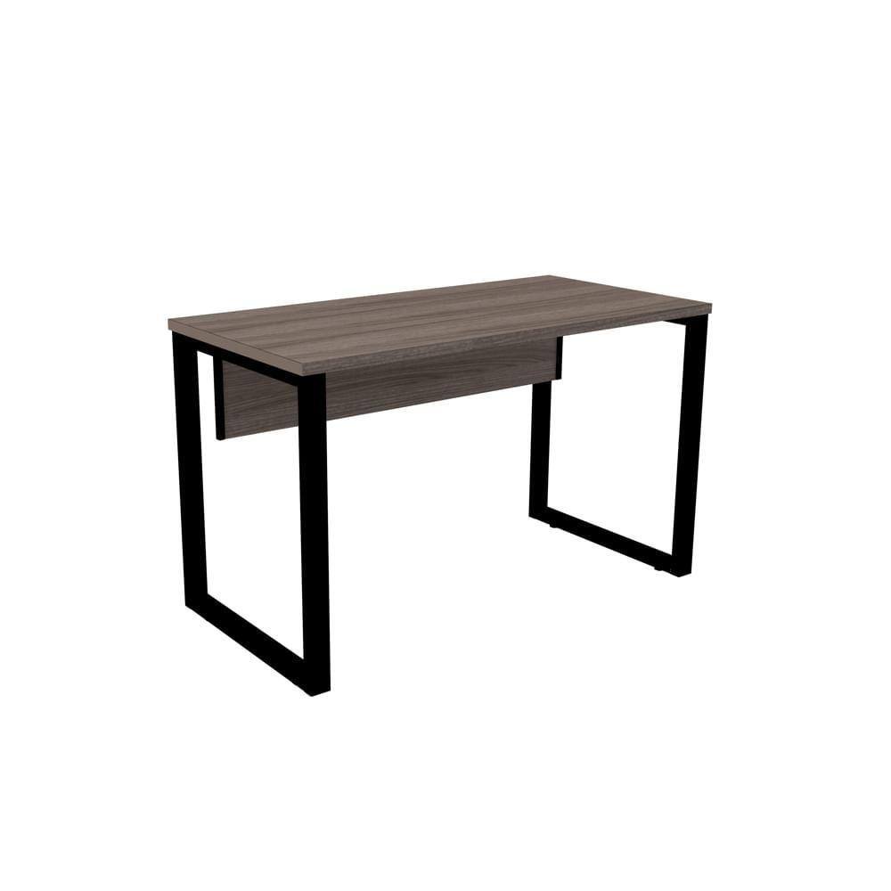 Mesa de Escritório Pé Tubular PE25 em MDP 170 x 70 cm Cor Walnut e Base Preta
