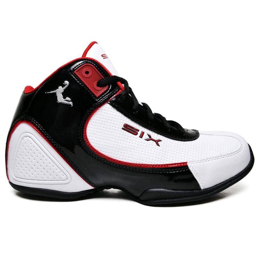 Tenis De Basquete Charge Branco, Preto E Vermelho