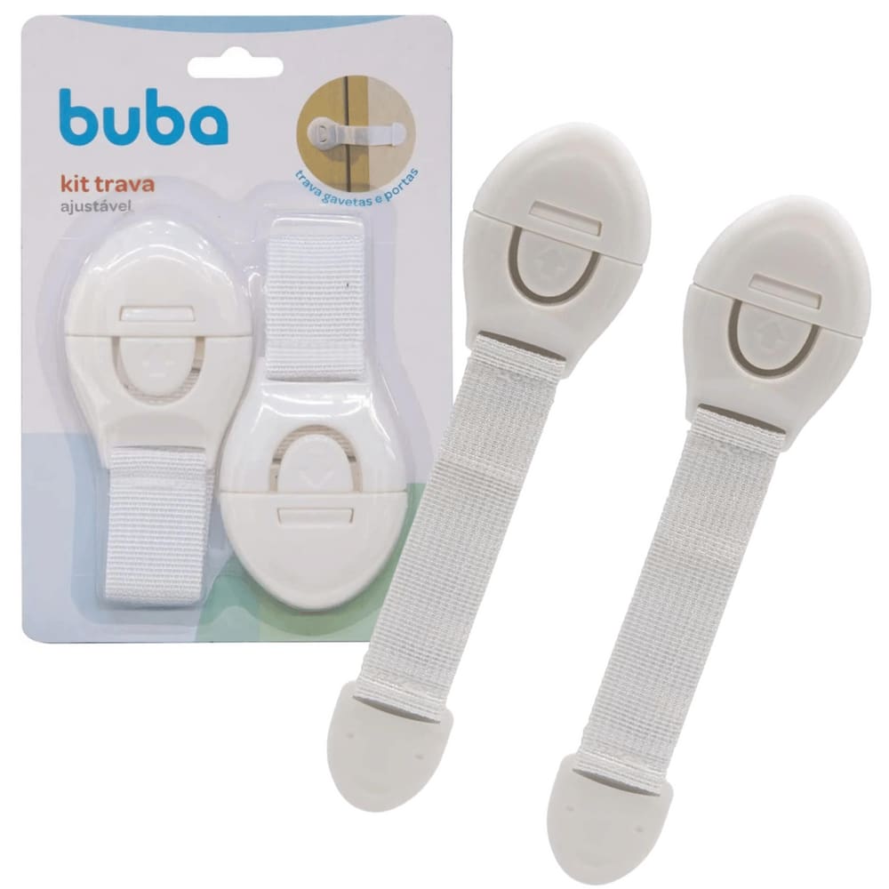 Kit 2 Travas Ajustáveis Para Segurança Do Bebê Buba