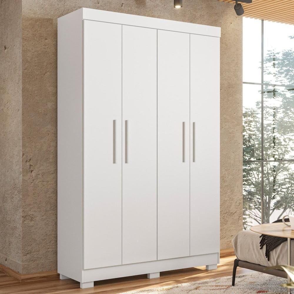 Guarda Roupa Solteiro 4 Portas Flórida Branco