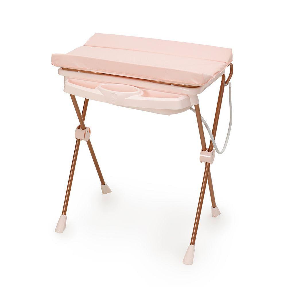 Banheira para Bebê Plástica com Suporte Trocador Classic Rose Galzerano