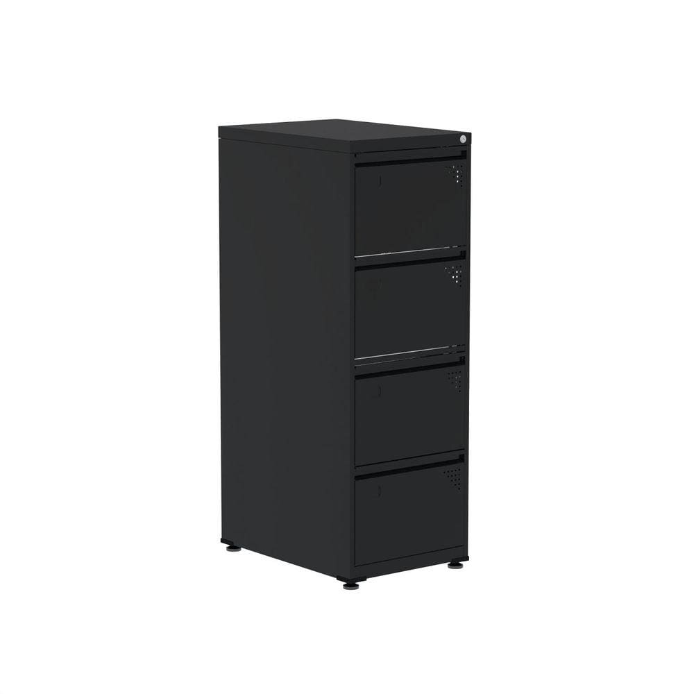 Gaveteiro Arquivo de Aço 4 Gavetas OF04RPTCM Pandin Móveis Preto