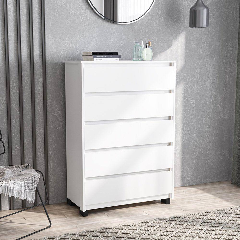 Cômoda 5 Gavetas Coimbra Branco