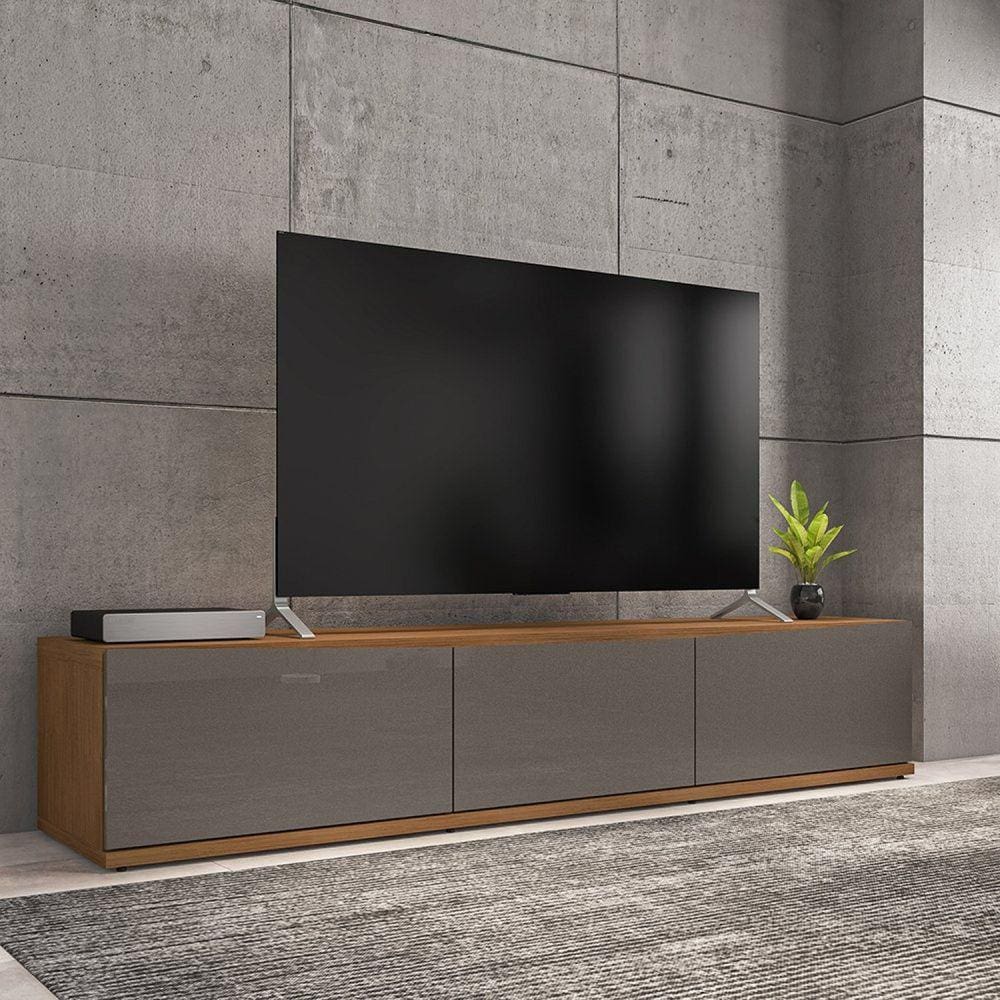 Rack Para TV até 60 Polegadas 180cm 2 Portas 1 Gaveta Eros Casa D Cinza Perola/Cedro