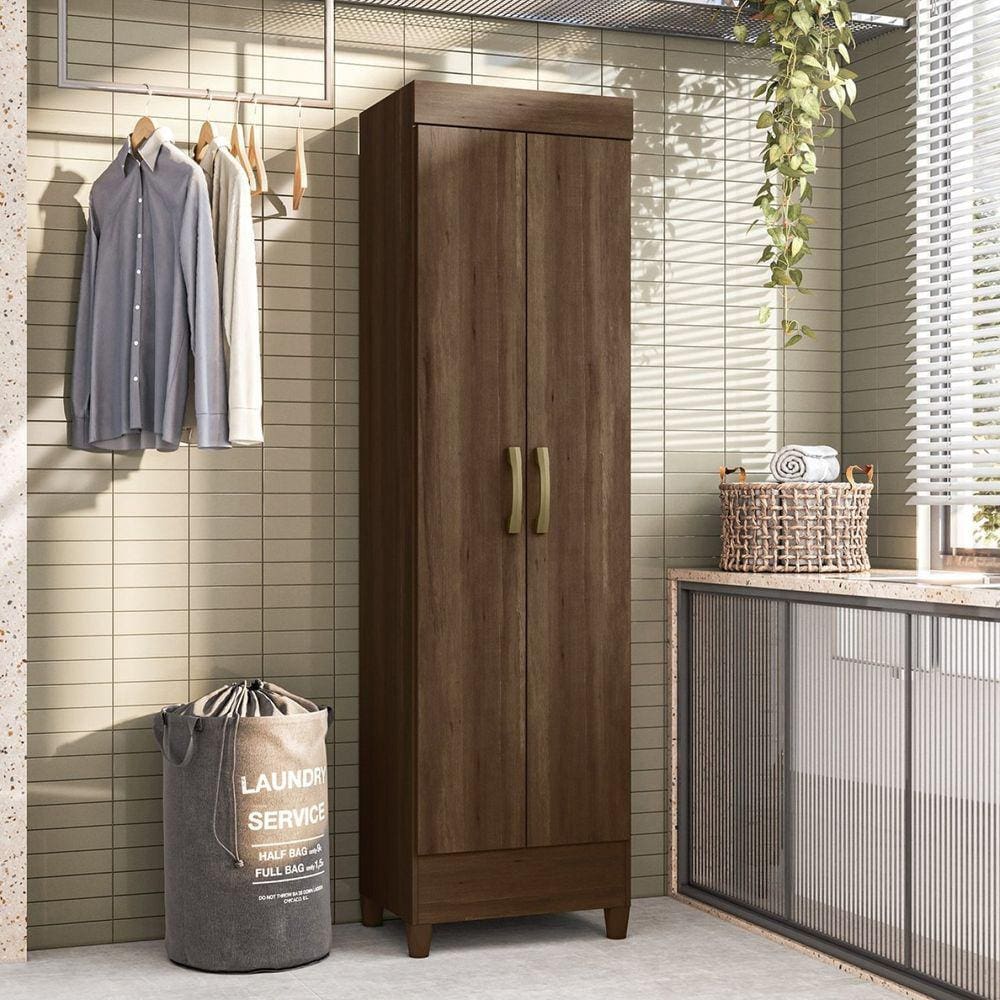 Armário Multiuso 2 Portas Mobi Albatroz Móveis Cedro