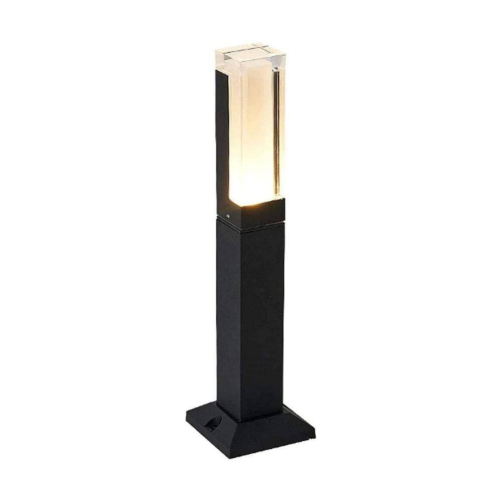 Poste Balizador de Jardim Preto 30cm Led 10W 3000K Bivolt IP66