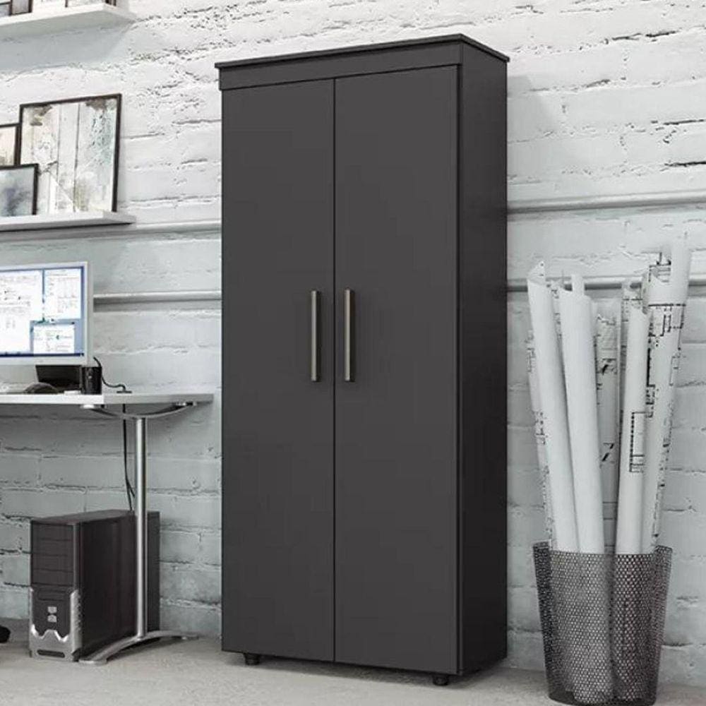 Armário Multiuso 2 Portas 1 Gaveta Advantage Batrol Móveis Black