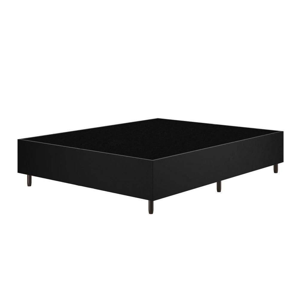 Base Box Casal Zeus Viero 25x138x188cm Preto