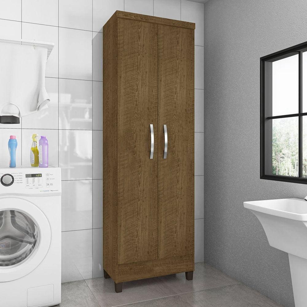 Armário Multiuso 2 Portas 5 Prateleiras 190x60cm Incorplac Malbec