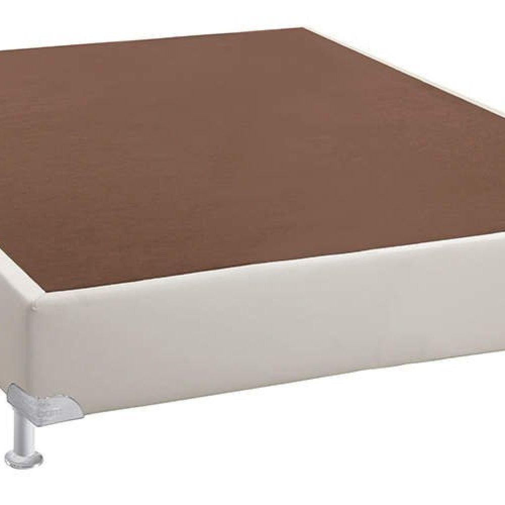Base Box Sommier Casal Sintético Ortobom 30x138x188cm Branco