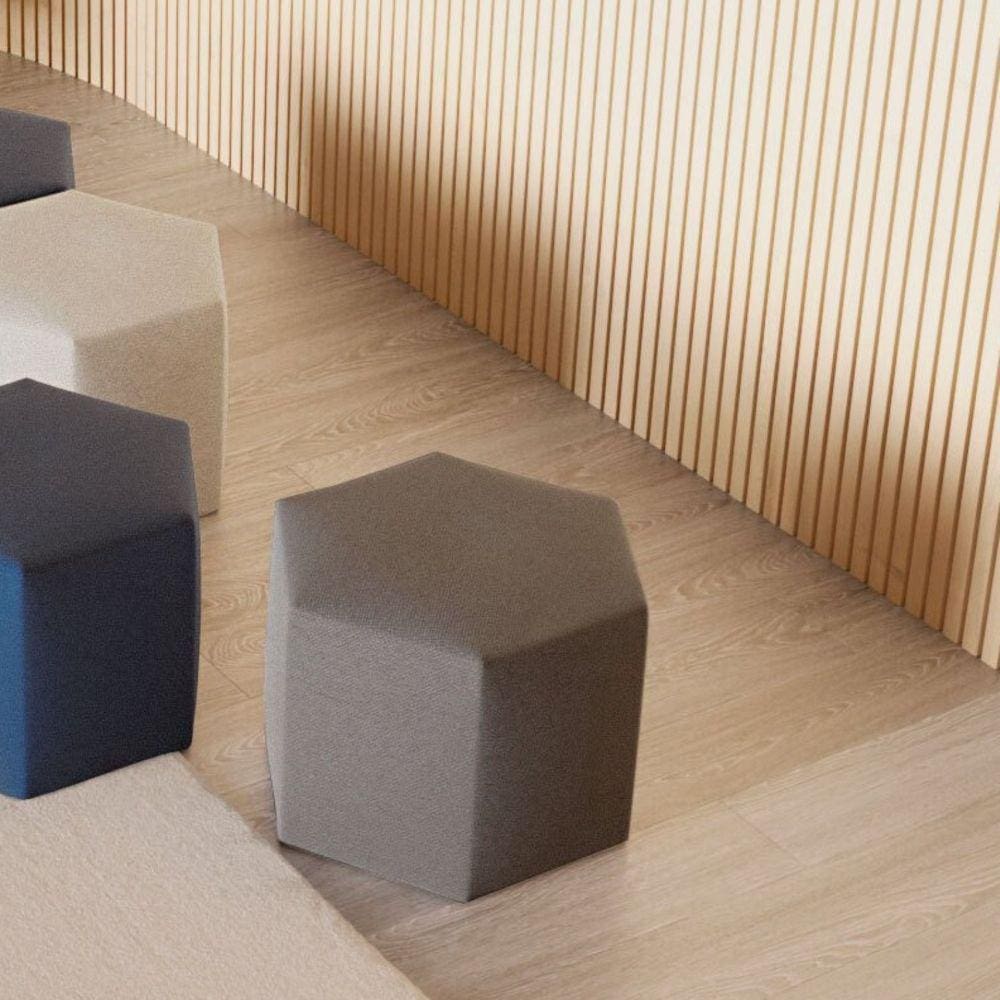 Puff Six 50cm Neo Cinza Claro/Cinza Cinza