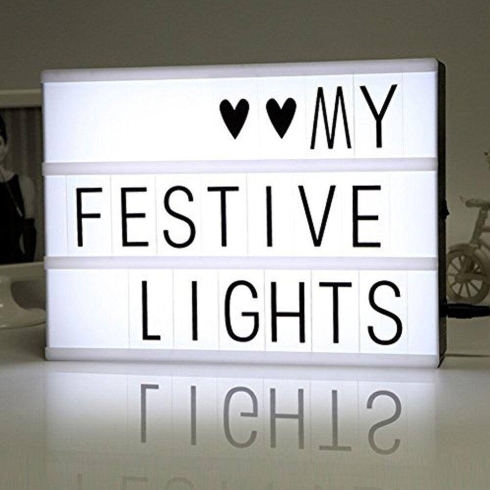 Luminária Embralumi Letreiro Led Light Box Led A4 96 Letras