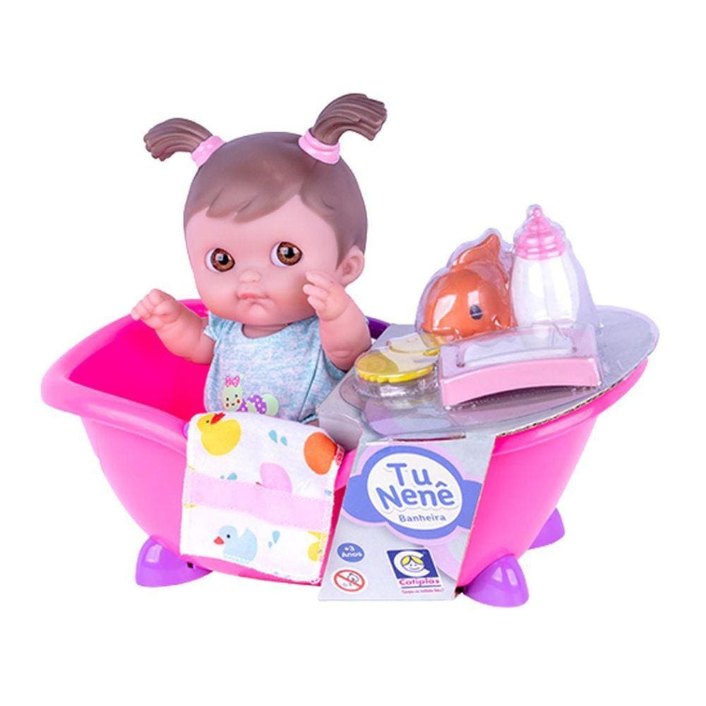 Boneca Na Banheira Com Acessórios Tu Nenê - Cotiplás