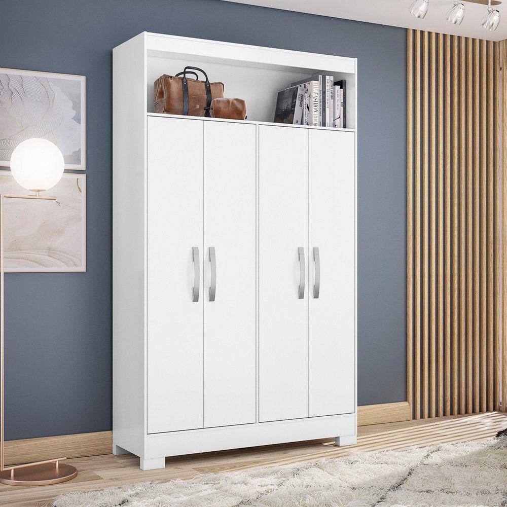 Armário Multiuso 4 Portas 1 Nicho NT 4030 Notável Móveis Branco New