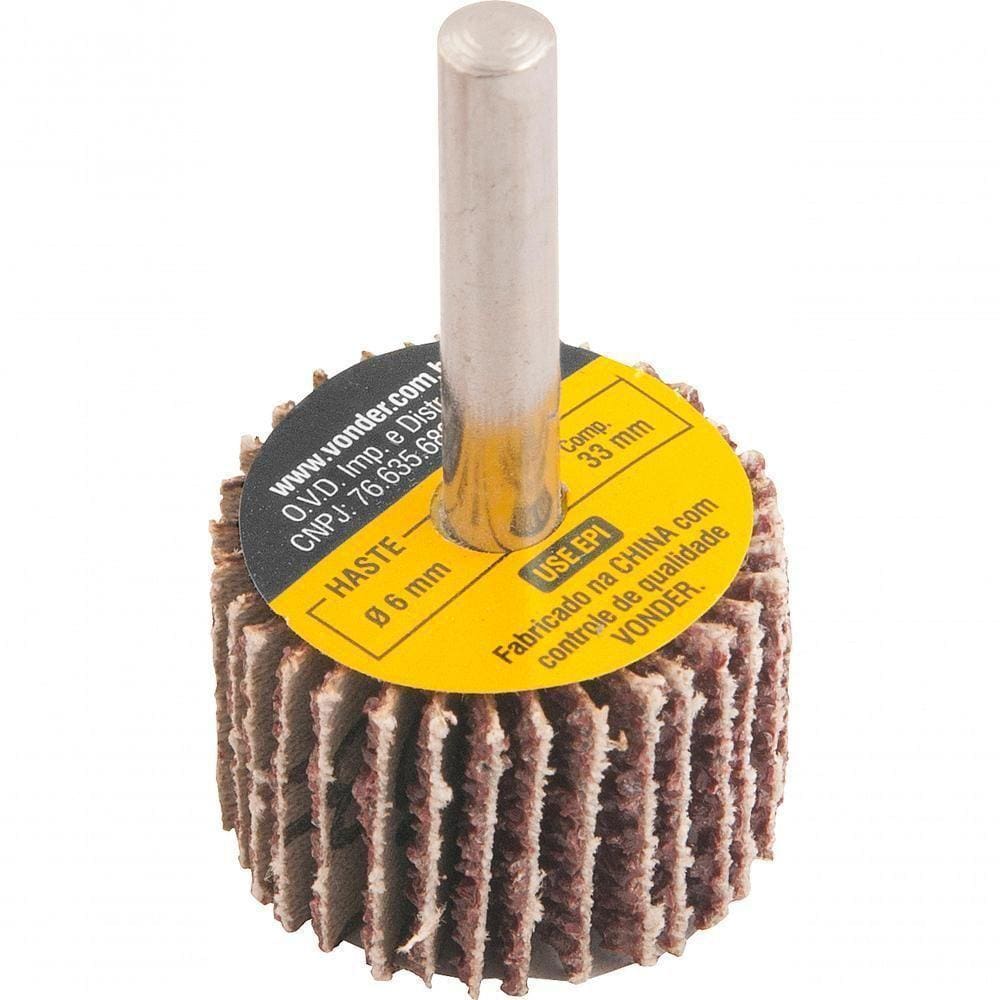 Roda Lixa Minikontour 60X20Mm G60 Haste 6Mm - Vonder