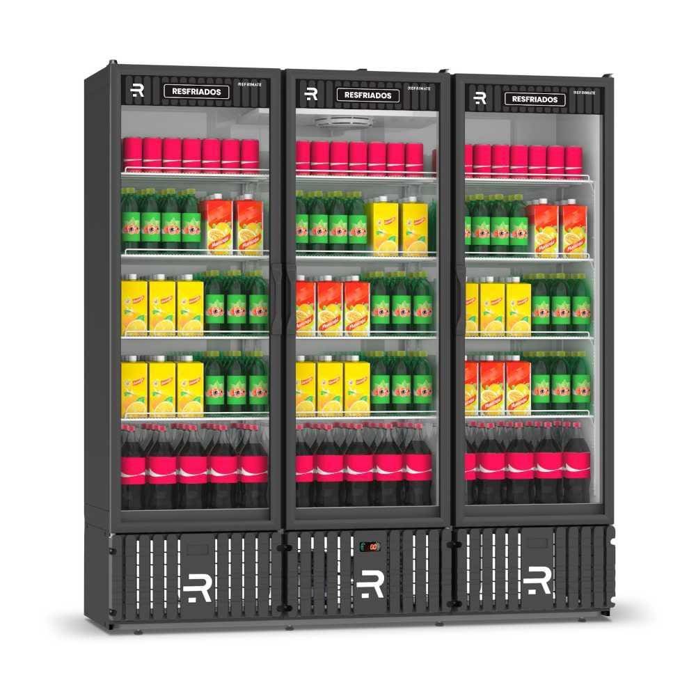 Visa Cooler Multiuso 3 Portas Preto VCM3P 220V - Refrimate
