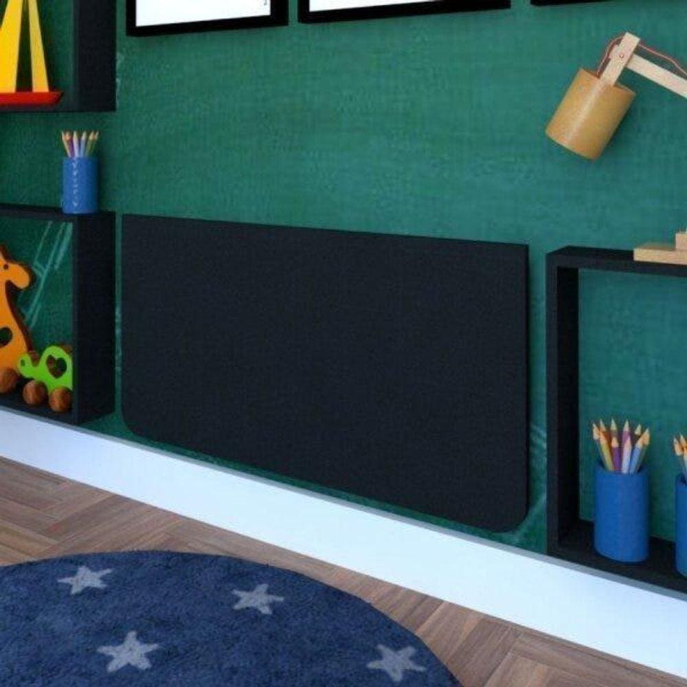 Mesa Infantil Dobrável 60cm Canto Arredondado Preto