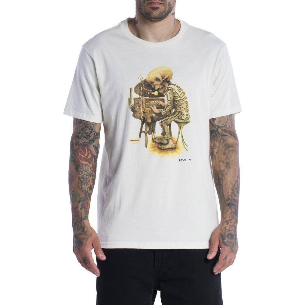 Camiseta RVCA The Organist SM24 Masculina Off White