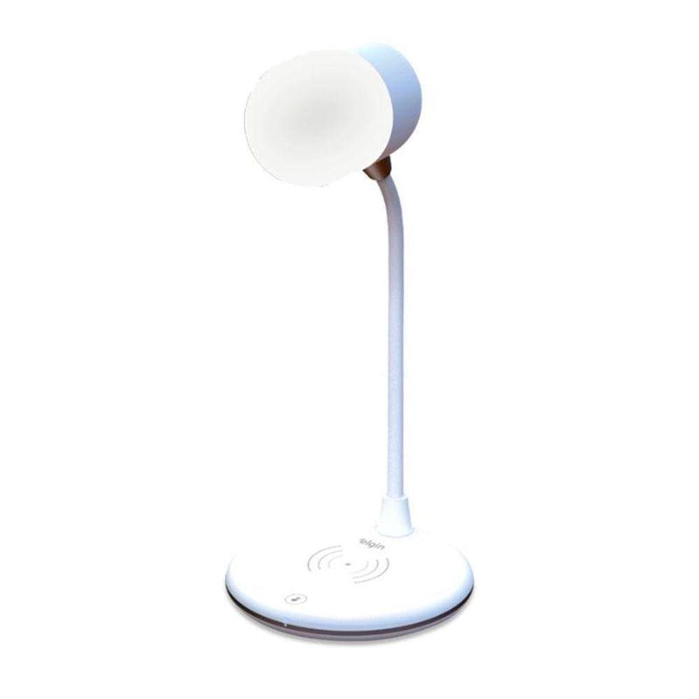 Luminária De Mesa Led Lumiplay Branca Elgin