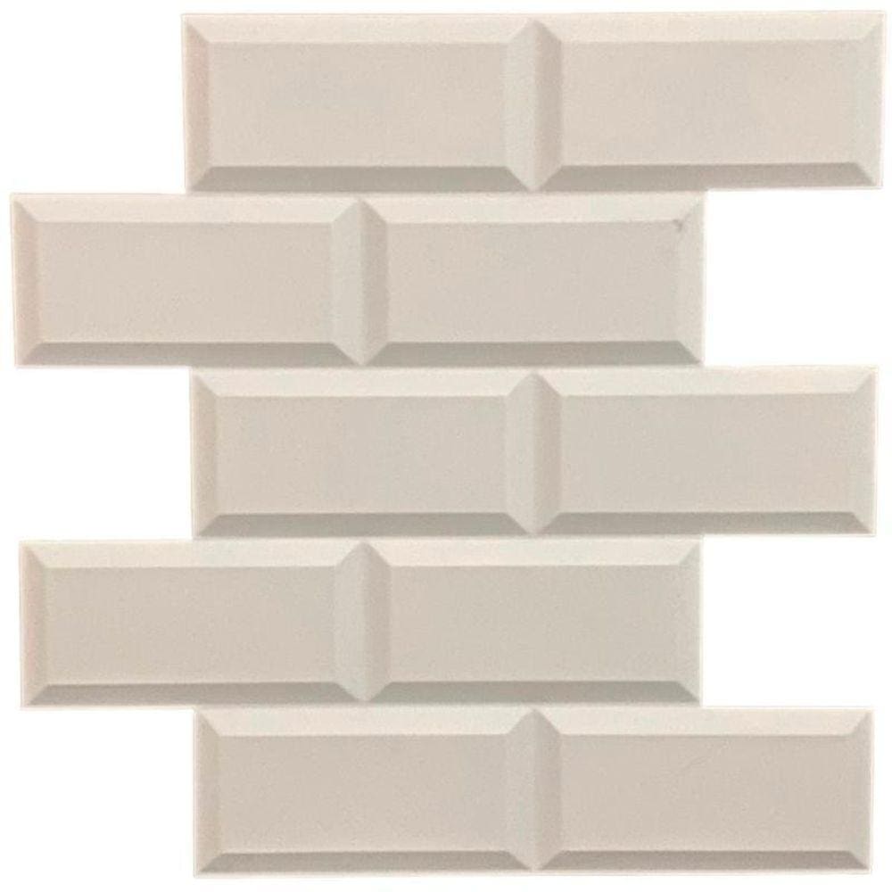 16 Placas 3D Pvc Tijolinho Retro Parede Revestimento 50X50Cm