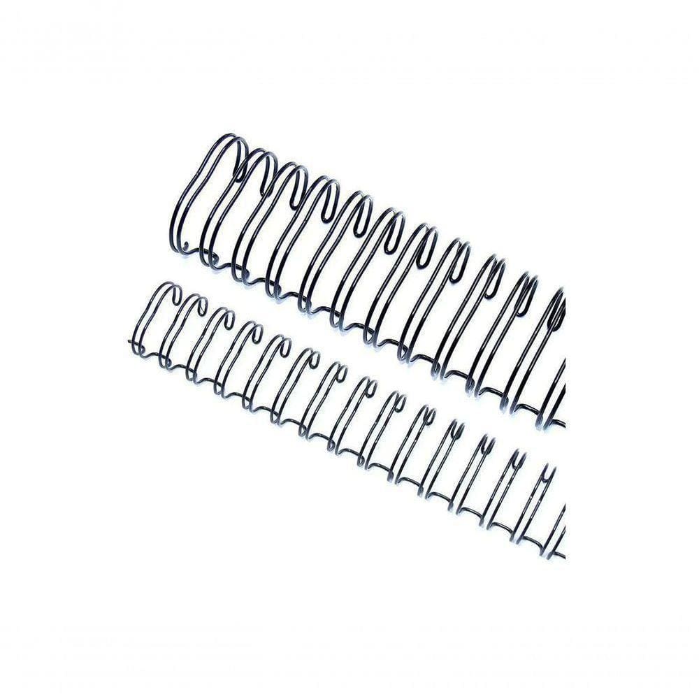 Wire-o Garra Duplo Anel 1\" Para 200 Fls Carta 2x1 Preto 50 Und