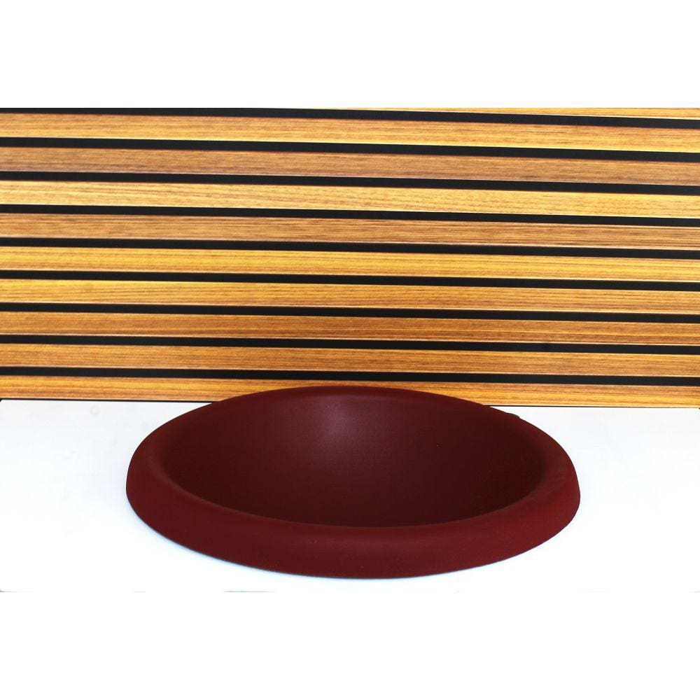 Cuba Vidro Chapeu 42Cm Vermelho Fosco Com Valvula