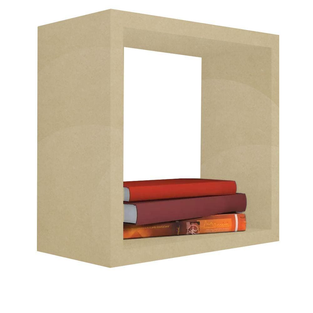Nicho Decorativo 25X25X15 cm Natural Em Mdf