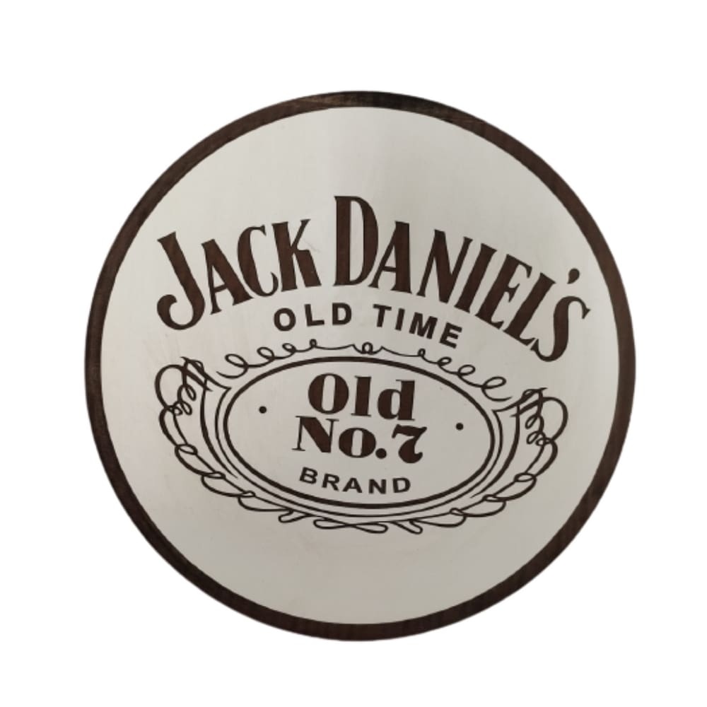 placa decorativa old7 jack daniels em mdf natural